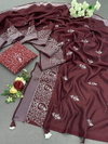 Dhruvi Designer Heavy Embroidery Work Cotton Sarees Wholesale Price In Surat